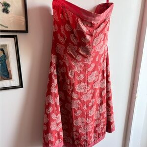 Philip DiCaprio Silk Strapless Paisley Dress